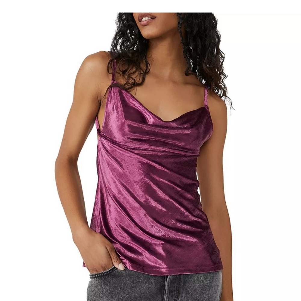 Free People All Night Velvet Camisole